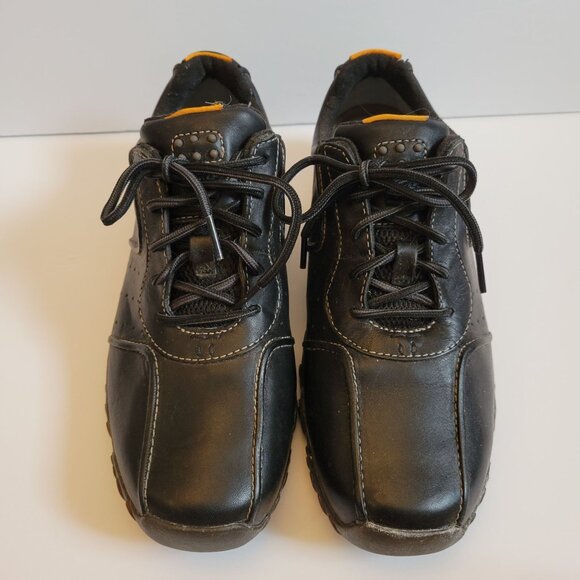 Timberland Mens Black Leather Sneakers Size 9 Lace-Up Athletic Shoes - Picture 2 of 5